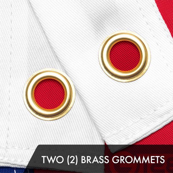 G128 Combo Pack: American USA Flag 3x5 Ft & Hawaii HI State Flag 3x5 Ft | Both ToughWeave Series Embroidered Polyester, Brass Grommets - Image 3