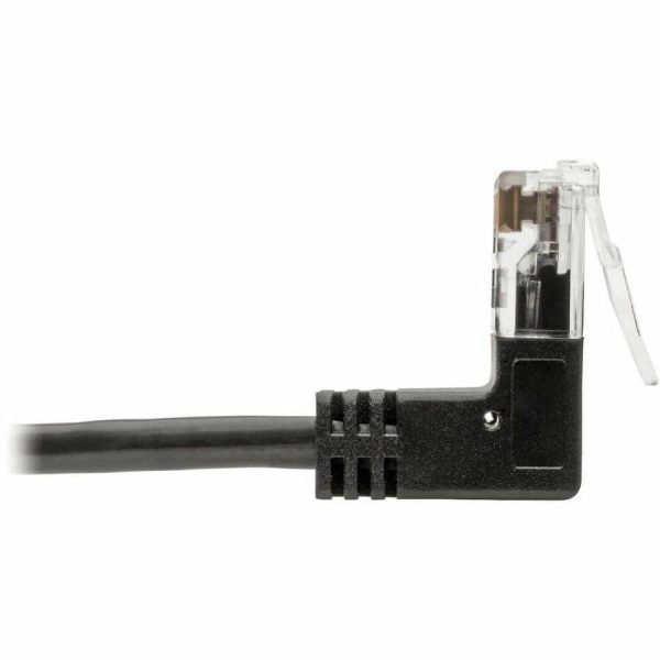 Eaton Tripp Lite Series Right-Angle Cat6 Gigabit Snagless Molded Slim UTP Ethernet Cable (RJ45 M/M), Black, 2 ft. (0.61 m) - Image 4