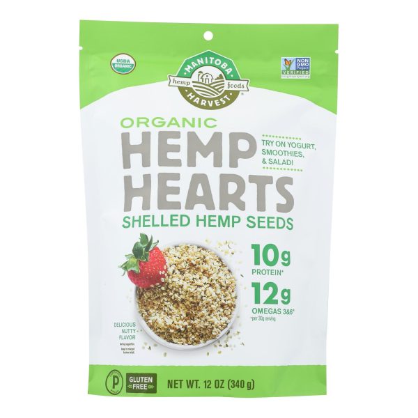 Manitoba Harvest Certified Organic Hemp Hearts Shelled Hemp Seed- Case of 6 - 12 oz - Image 3