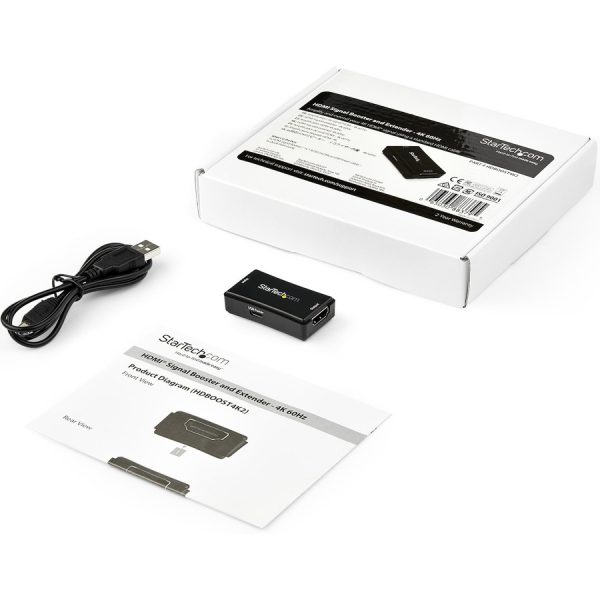 StarTech.com 45ft / 14m HDMI Signal Booster - 4K 60Hz - USB Powered - HDMI Inline Repeater & Amplifier - 7.1 Audio Support (HDBOOST4K2) - Image 2