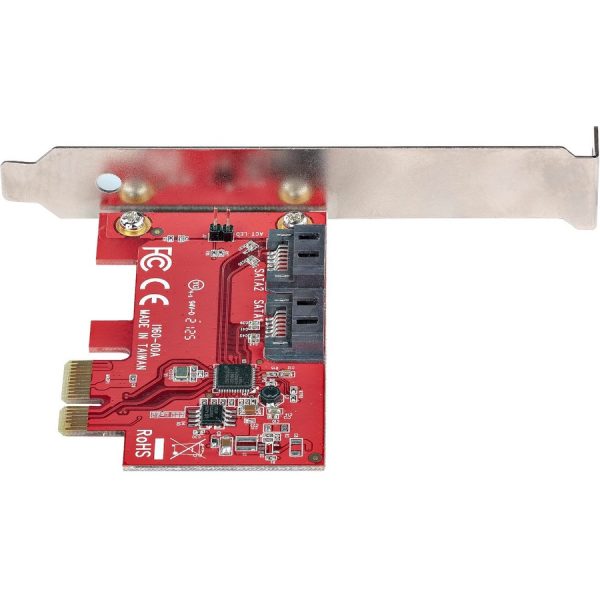 StarTech.com SATA PCIe Card, 2 Port PCIe SATA Expansion Card, 6Gbps SATA, PCI Express to SATA Adapter, Non-RAID, PCIe to SATA Converter - Image 4