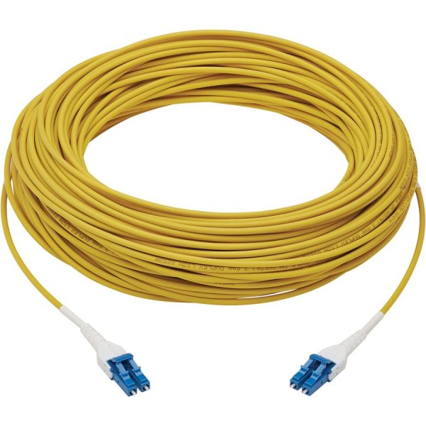 Eaton Tripp Lite Series 100G Duplex Singlemode 9/125 OS2 Armored Fiber Optic Cable (LC/LC Duplex M/M), LSZH, Yellow, 100 m (328 ft.) - Image 2
