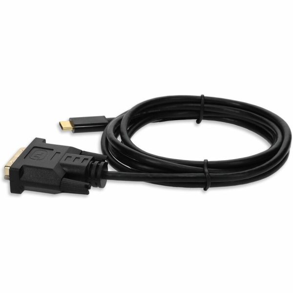 6ft (2m) USB-C 3.1 to DVI-D Dual Link (24+1 pin) Male to Male Black Cable - Image 2