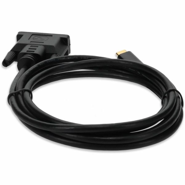 6ft (2m) USB-C 3.1 to DVI-D Dual Link (24+1 pin) Male to Male Black Cable - Image 4