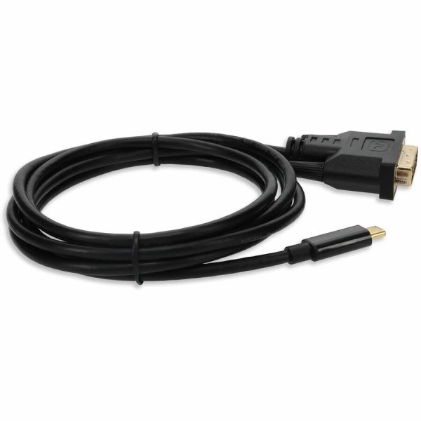 6ft (2m) USB-C 3.1 to DVI-D Dual Link (24+1 pin) Male to Male Black Cable - Image 6
