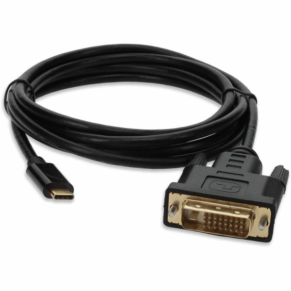 6ft (2m) USB-C 3.1 to DVI-D Dual Link (24+1 pin) Male to Male Black Cable - Image 8