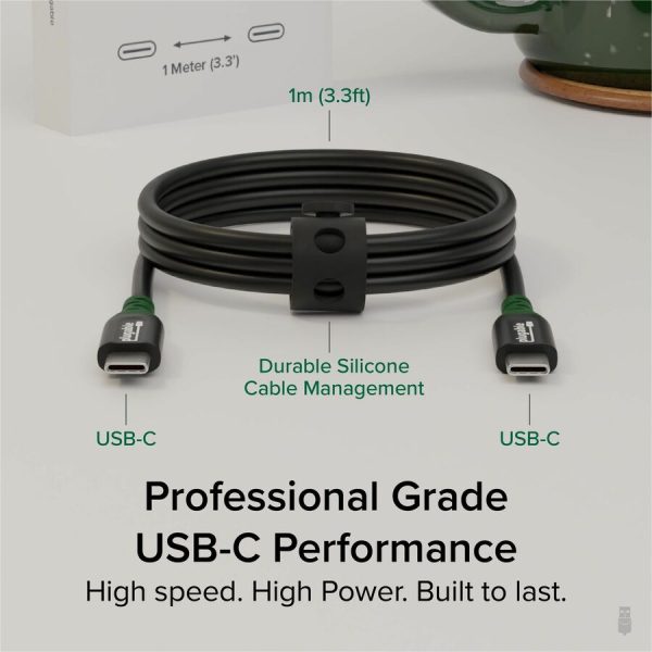 Plugable USB C to USB C Cable, 240W USB C Charging Cable 20Gbps, 4K 120Hz, 8K 60Hz - Image 2