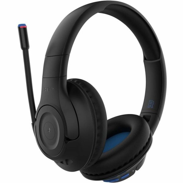 Belkin Wireless Over-Ear Headset for Kids with Mic - On-Ear Earphones for iPhone, iPad, Fire Tablet & More - Black - Image 5