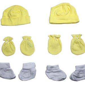 Unisex Cap, Booties And Mittens 6 Piece  Set Ls_0055
