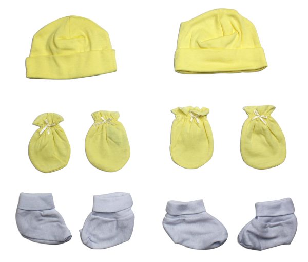 Unisex Cap, Booties And Mittens 6 Piece  Set Ls_0055