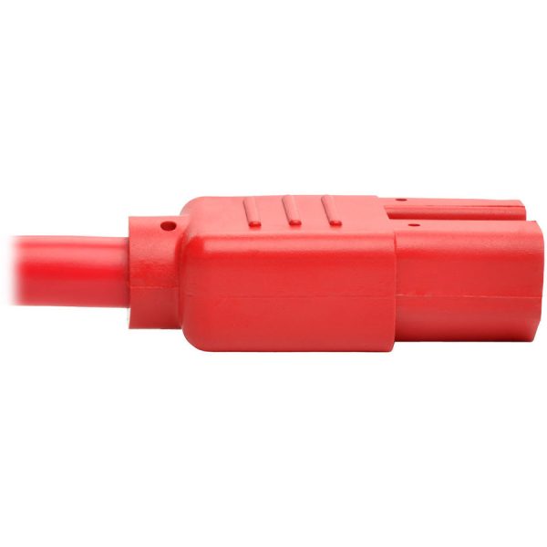 Eaton Tripp Lite Series Power Cord C14 to C15 - Heavy-Duty, 15A, 250V, 14 AWG, 3 ft. (0.91 m), Red - Image 4
