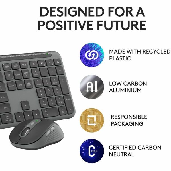 Logitech Signature Slim MK955 for Business Wireless Keyboard and Mouse Combo, Quiet Typing, Secure Receiver - Graphite - Image 10