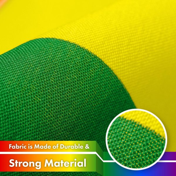 G128 10 Pack: LGBT Rainbow Pride Flag | 3x5 Ft | LiteWeave Pro Series Printed 150D Polyester | Indoor/Outdoor, Vibrant Colors, Brass Grommets, Thicker and More Durable Than 100D 75D Polyester - Image 4