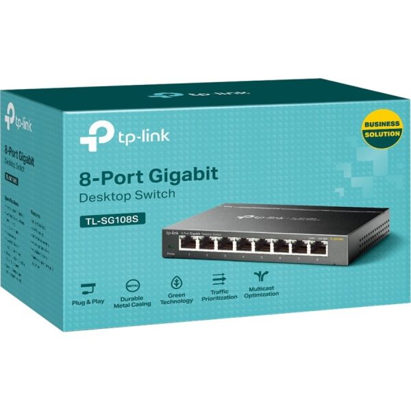 TP-Link TL-SG108S - 8 Port Gigabit Ethernet Switch - Image 3