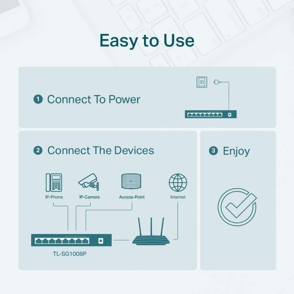 TP-LINK TL-SG1008P - 8 Port Gigabit PoE Switch - Image 5
