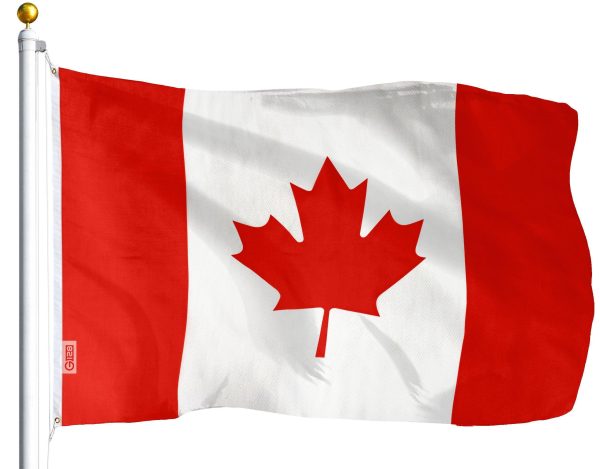 G128 Combo Pack: USA American Flag 3x5 Ft 75D Printed Stars & Canada (Canadian) Flag 3x5 Ft 75D Printed - Image 2