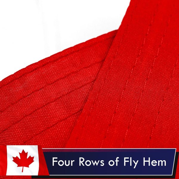 G128 Combo Pack: USA American Flag 3x5 Ft 75D Printed Stars & Canada (Canadian) Flag 3x5 Ft 75D Printed - Image 5