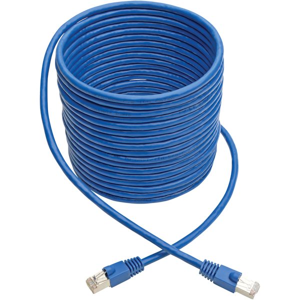 Eaton Tripp Lite Series Cat6a 10G Snagless Shielded STP Ethernet Cable (RJ45 M/M), PoE, Blue, 30 ft. (9.14 m) - Image 2