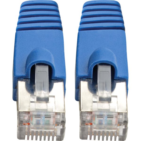 Eaton Tripp Lite Series Cat6a 10G Snagless Shielded STP Ethernet Cable (RJ45 M/M), PoE, Blue, 30 ft. (9.14 m) - Image 3