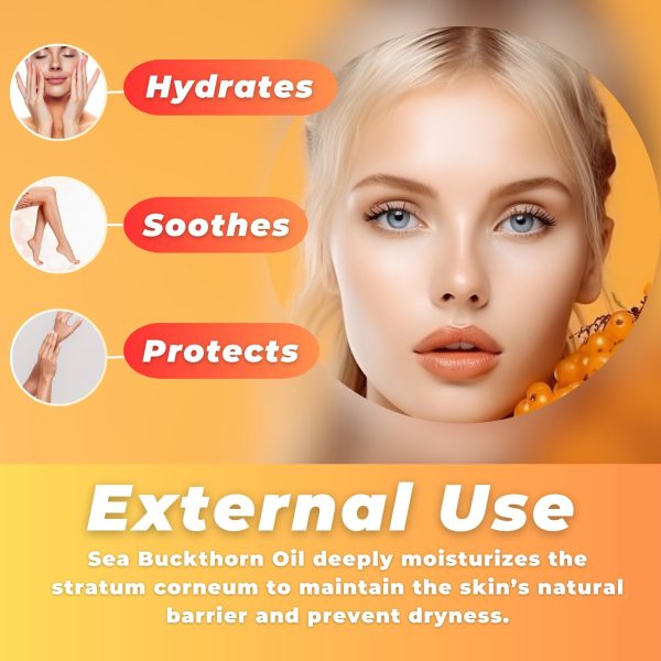 Sea Buckthorn Oil Organic   2 fl oz Cold Pressed Sea Buckthorn Berry Oil   Seabuckthorn Oil for Face and Organic Sea Buckthorn Oil Supplement - Image 4