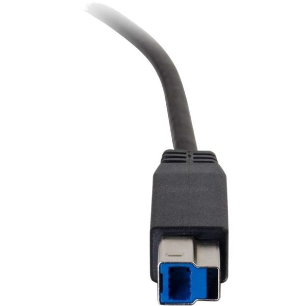 C2G 6ft (1.8m) USB 3.0 (USB 3.1 Gen 1) USB-C to USB-B Cable M/M - Black - Image 4