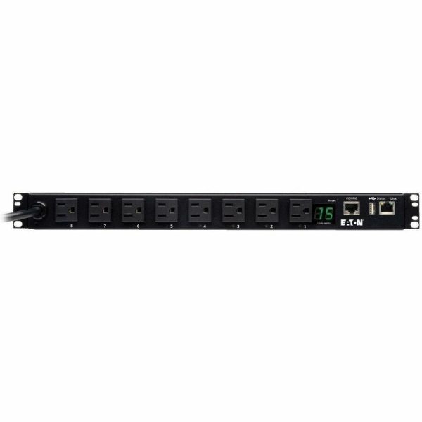 Eaton 1.4kW Single-Phase Switched PDU, LX Interface, 120V Outlets (8 5-15R), NEMA 5-15P, 12 ft. (3.66 m) Cord, 1U Rack, TAA - Image 3