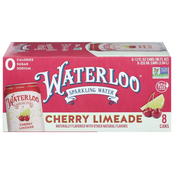 Waterloo - Spk Water Cherry Limeade - Case of 3-8/12 FZ