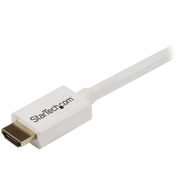 StarTech.com 10 ft CL3 Rated HDMI Cable w/ Ethernet, In Wall Rated HDMI Cable, 4K 30Hz UHD HDMI Cord, HDMI 1.4 Video/Display Cable, White - Image 2