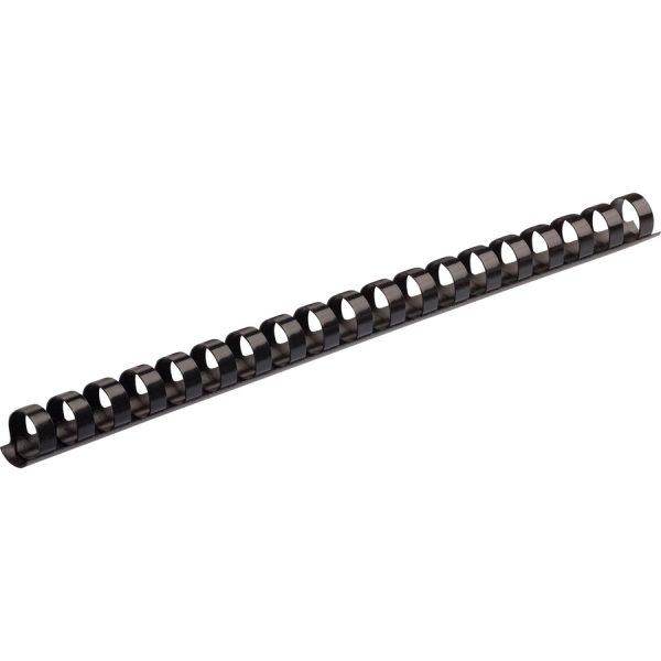 Fellowes Plastic Combs - Round Back, 1/2" , 90 sheets, Black, 25 pack - Image 2