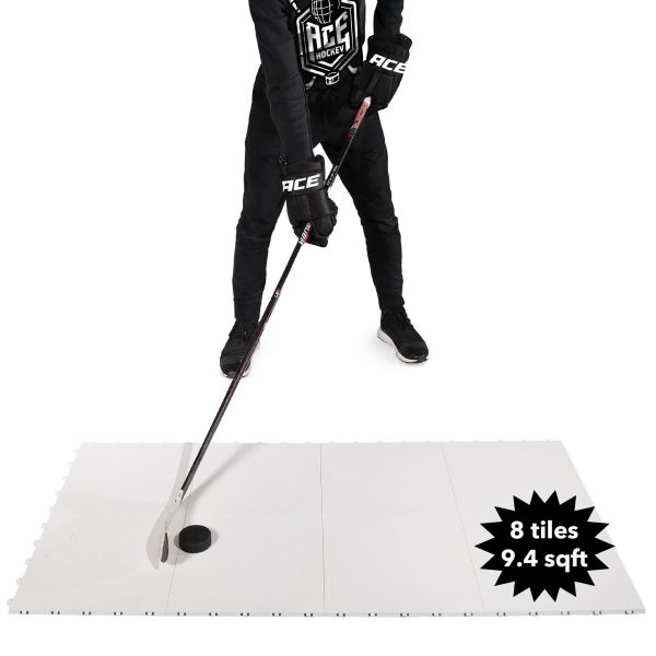 Tiles   8 Hockey Tiles   9.4 sqft Synthetic Ice Tiles for Hockey Practice Shooting Stickhandling Passing Not Skateable Off Ice Hockey Training - Image 6
