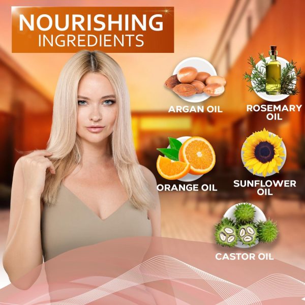 Moroccan Argan Oil Serum   Frizz Control Hair Care Products for Women   Moisturizer Treatment for Damaged Frizzy Dry Curly and Straight Hair   Travel Size Hydration and Leave in Conditioner - Image 3