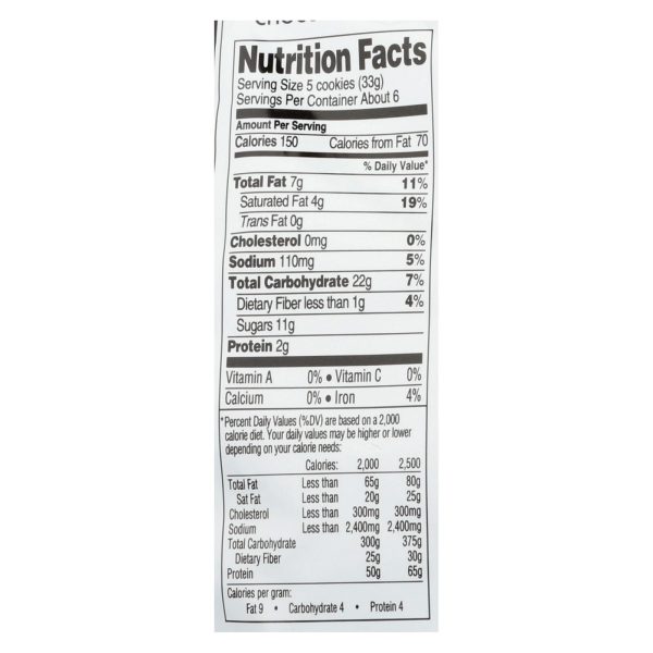 Newman's Own Organics Cookies - Chocolate Chip - Case of 6 - 7 oz. - Image 2