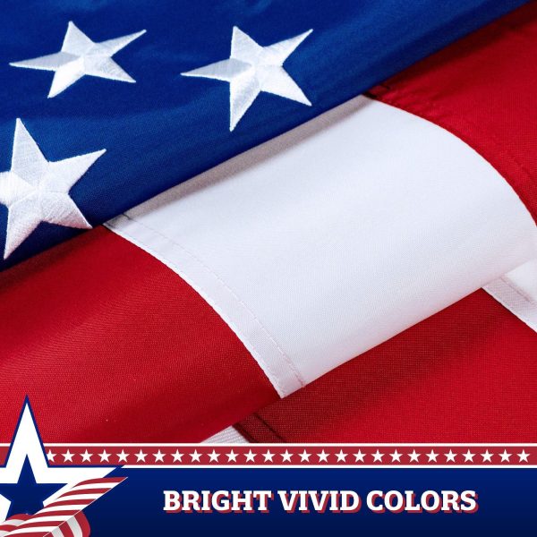 G128 2-Pack: American USA Pull Down Bunting Flag | 1.67x8 Ft | Embroidered Polyester - Image 4