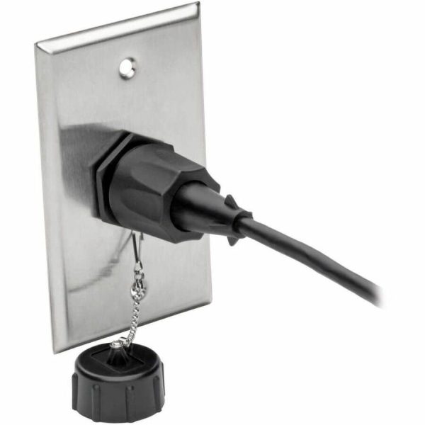 Eaton Tripp Lite Series 1-Port Single Gang Faceplate, Stainless Steel, Industrial Grade, IP44, TAA - Image 3