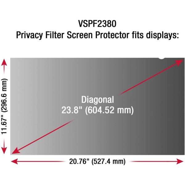 ViewSonic Privacy Filter Screen Protector Black - Image 2
