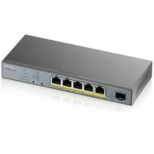 ZYXEL GS1350-6HP 5-Port Gigabit Smart Nebula Cloud Managed PoE Switch | 3 PoE+ / 2 PoE++ Ports at 60W with 1 SFP Uplink - Image 2