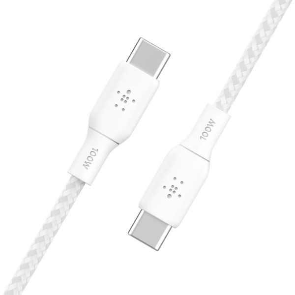Belkin BoostCharge USB-C to USB-C Cable 100W - (2 meter / 6.6 foot, White) - Image 4