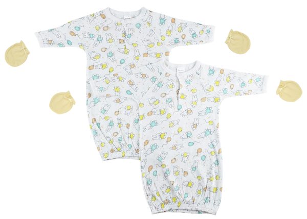 Unisex Newborn Baby 4 Piece Gown Set Nc_0799