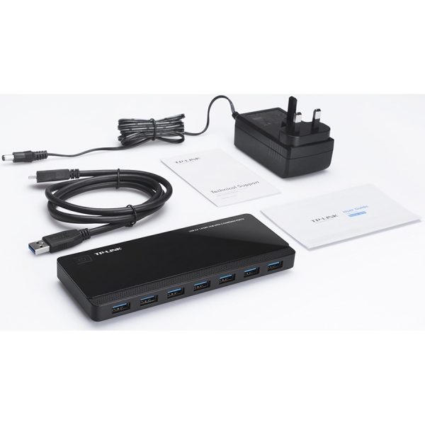 TP-Link UH720 - Powered USB Hub 3.0 with 7 USB 3.0 Data Ports and 2 Smart Charging USB Ports - Image 2