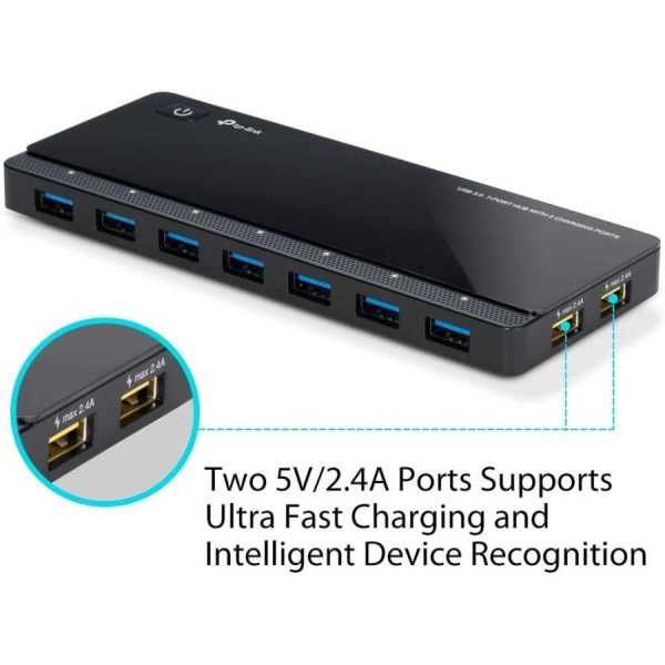 TP-Link UH720 - Powered USB Hub 3.0 with 7 USB 3.0 Data Ports and 2 Smart Charging USB Ports - Image 5