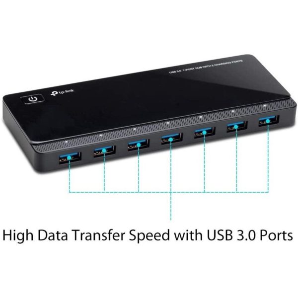 TP-Link UH720 - Powered USB Hub 3.0 with 7 USB 3.0 Data Ports and 2 Smart Charging USB Ports - Image 6
