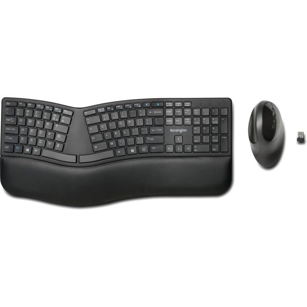 Kensington Pro Fit Ergo Wireless Keyboard and Mouse-Black - Image 3