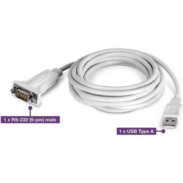 TRENDnet USB to Serial Adapter, TU-S910, 3m (10 Feet), USB to RS-232 Serial Converter, Windows and Mac Compatible, White - Image 10