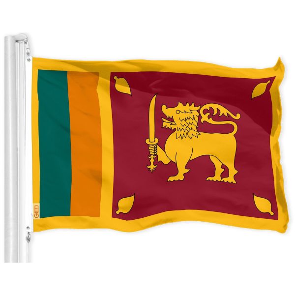 G128 Combo Pack: American USA Flag 3x5 Ft & Sri Lanka Flag 3x5 Ft, Both Printed 150D Polyester, Indoor/Outdoor, Brass Grommets - Image 2