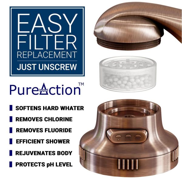 PureAction Luxury Filtered Shower Head with Handheld Hose  Hard Water Softener Shower Head  Removes Chlorine & Flouride  High Pressure Water Saving  Best Showerhead Filter  Oil Rubbed Bronze - Image 4
