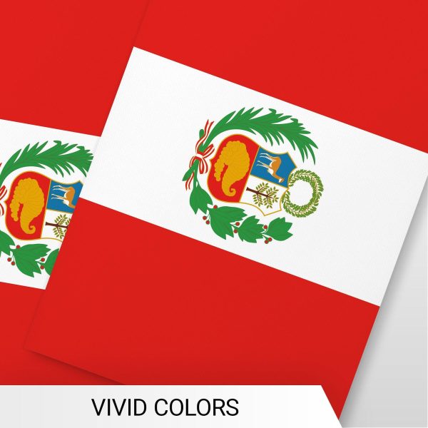 G128 Peru Peruvian Bunting Banner | Flag 8.2 x 5.5 Inch, Full String 33 Feet | Printed 150D Polyester, Decorations For Bar, School, Festival Events Celebration - Image 6