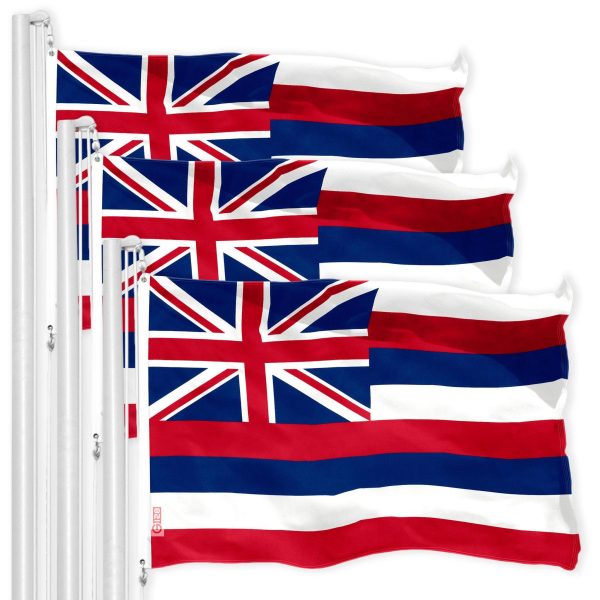 Hawaii HI State Flag 3x5 Ft 3-Pack 150D Printed Polyester By G128