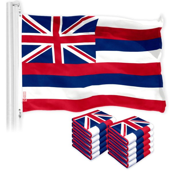 Hawaii HI State Flag 3x5 Ft 10-Pack 150D Printed Polyester By G128