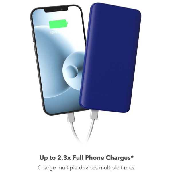 mophie power boost 10K mAh Portable battery USB-A and USB-C inputs - Cobalt - Image 5