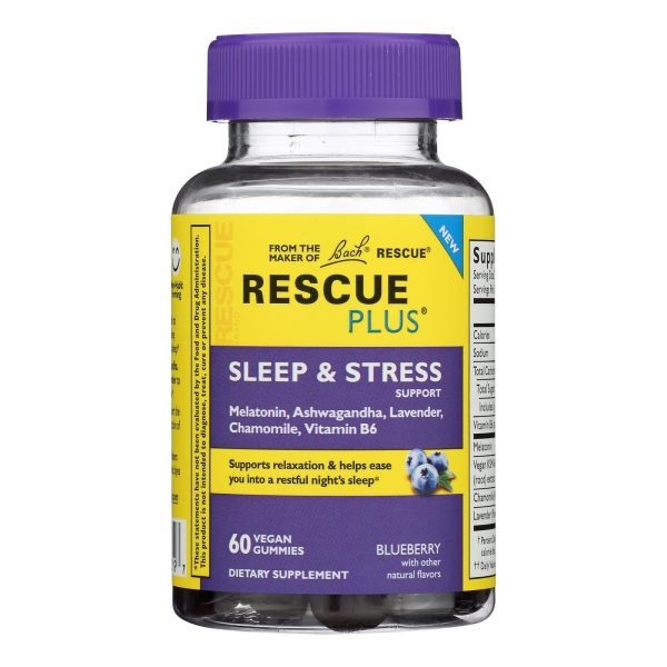 Rescue - Sleep Stress Support Gummy Blueberry - 1 Each-60 Count - Image 2